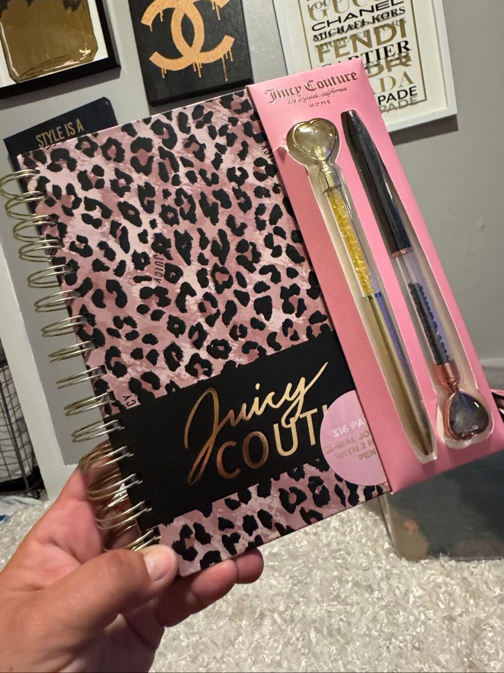 Juicy couture JC heritage vintage y2k style notebooks & pens  journal pad 8x11